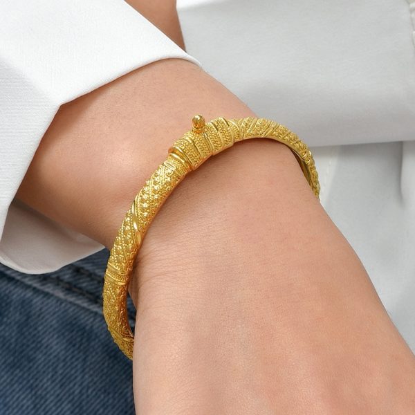 Special-Interest-Design Kupfer plattiert Gold Armband für Frauen – Bild 3