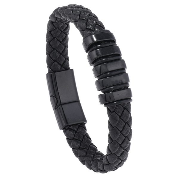 Mehrschichtiges gewebtes Lederarmband Handgelenkring – Bild 6