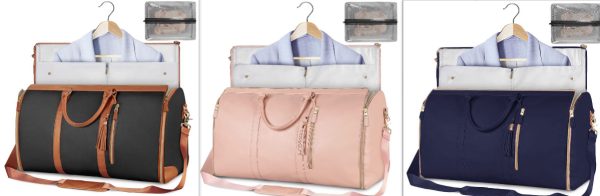 Reisetasche mit großer Kapazität Damen Handtasche Klapp anzug Tasche Wasserdichte Kleidung Totes – Bild 4