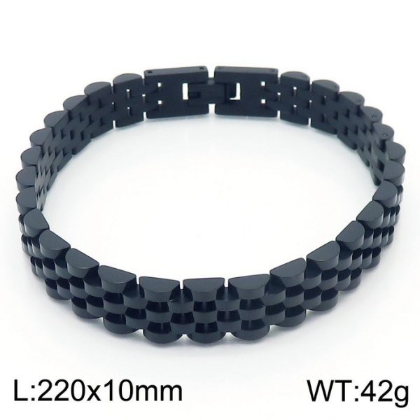 10mm Men's Adjustable Titanium Steel Strap Chain Couple Bracelet – Bild 2