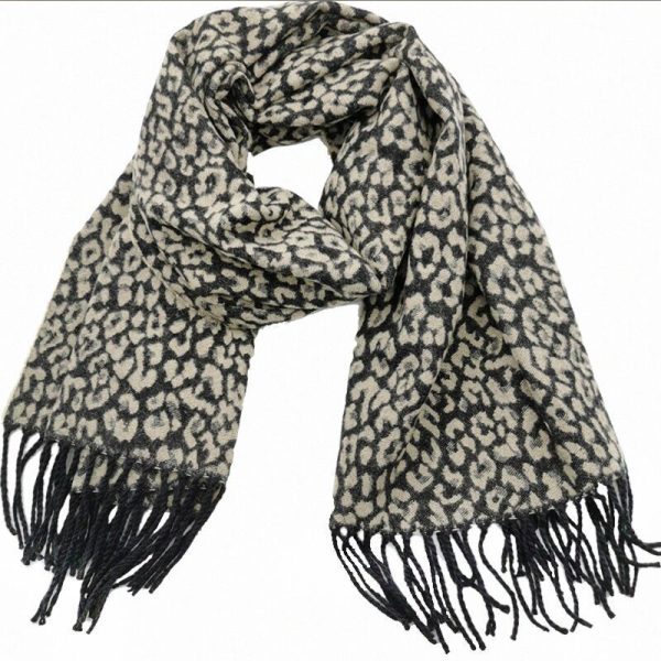 Damen Dicker warmer Schal mit Leoparden muster – Bild 6