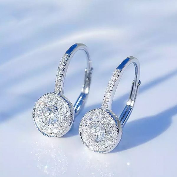 Fashionable Women Over Earrings Studded With Zircon