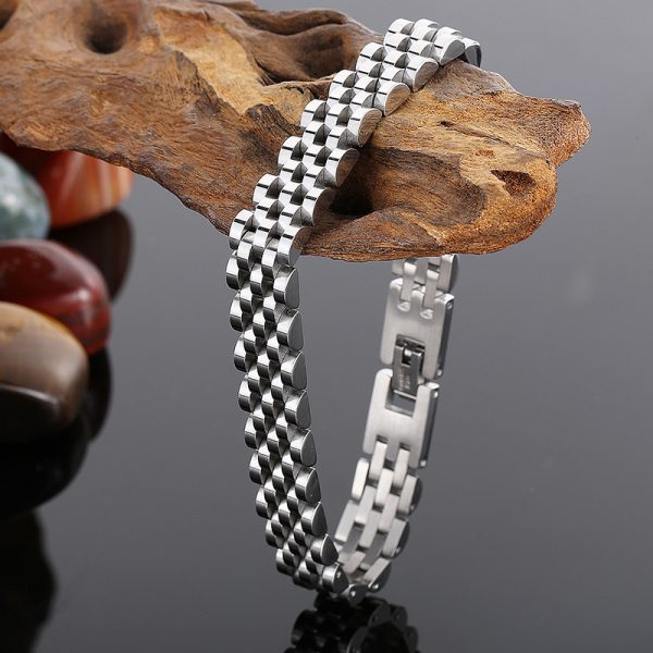 10mm Men's Adjustable Titanium Steel Strap Chain Couple Bracelet – Bild 7