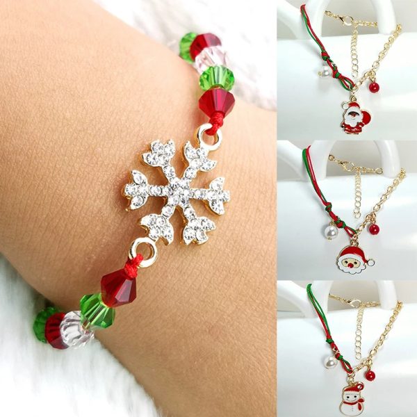 Weihnachts mann Baum Schneeflocke Elch Schneemann Armband