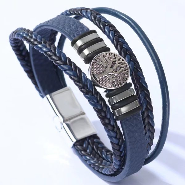 Mode Persönlichkeit Trendy Männer Leder Armband – Bild 4