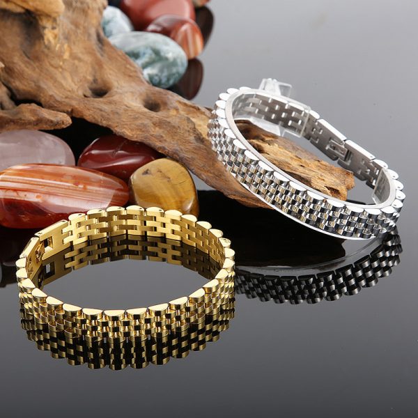 10mm Men's Adjustable Titanium Steel Strap Chain Couple Bracelet