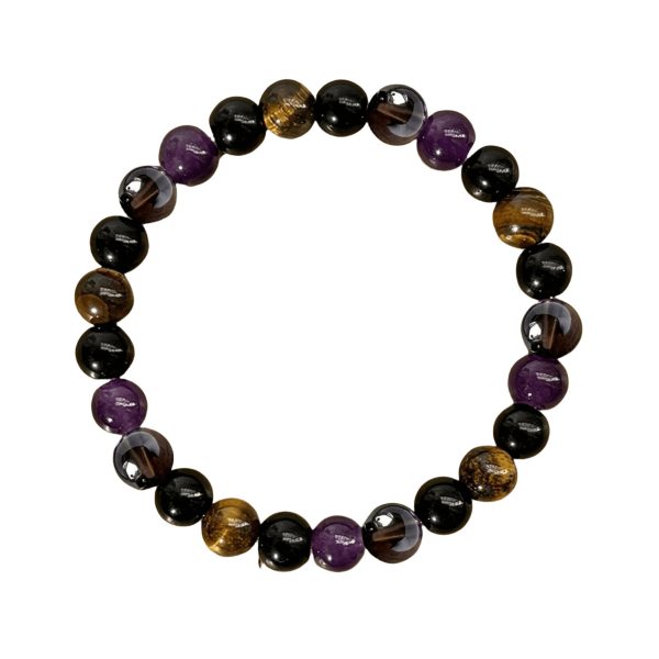 Armband Tigereye Tee Kristall Amethyst – Bild 5