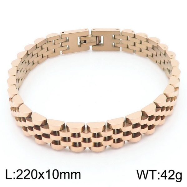 10mm Men's Adjustable Titanium Steel Strap Chain Couple Bracelet – Bild 3