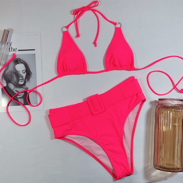 Bedruckter Halter-Bikini – Bild 7